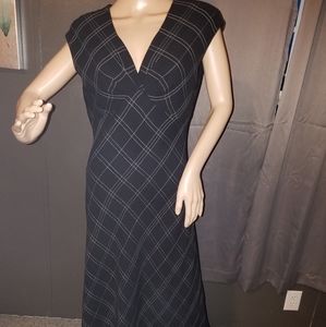 S.L. Fashions Black and white short sleeve dress